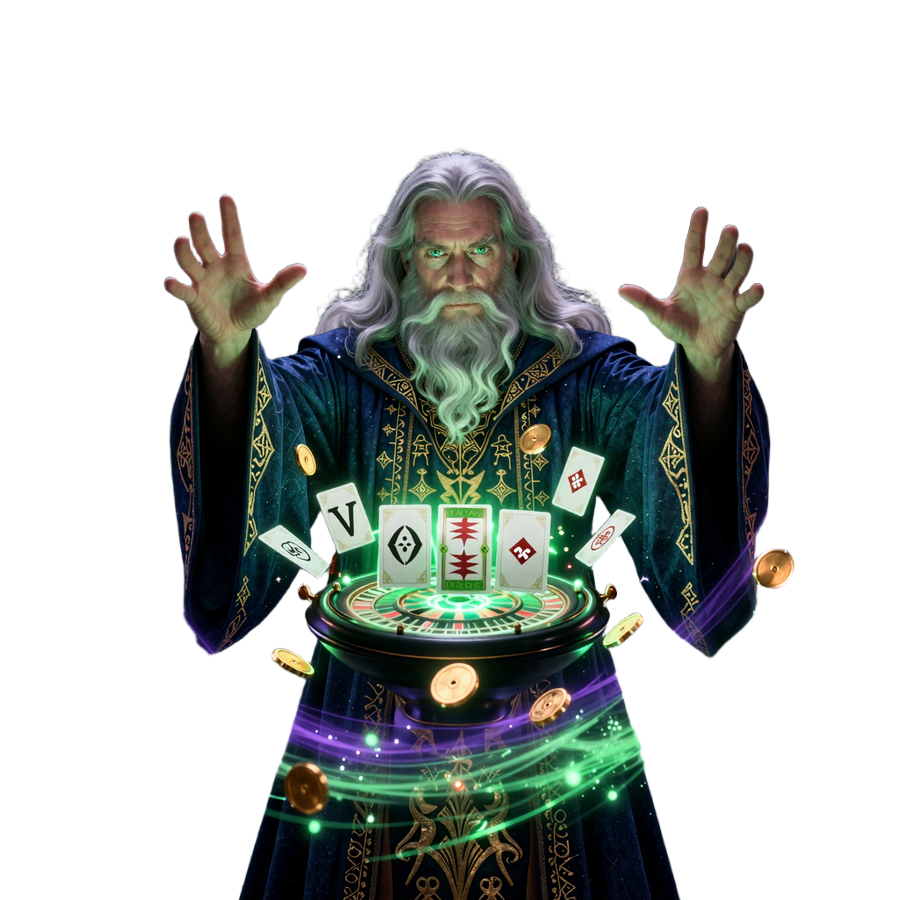 Online Casino Echtgeld - 10.000+ Spiele im magischen Portal von CasinoLab - alchemistische Szene mit Professor und Bonus Crab im CasinoLab Casino