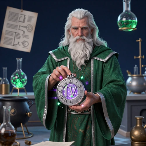 Stufe IV - Meister - alchemistische Illustration mit Professor und Bonus Crab im CasinoLab