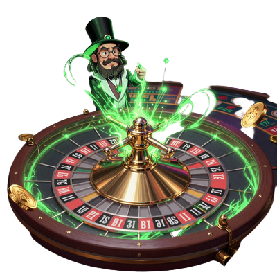 Mega Roulette Madness - alchemistische Illustration mit Professor und Bonus Crab im CasinoLab