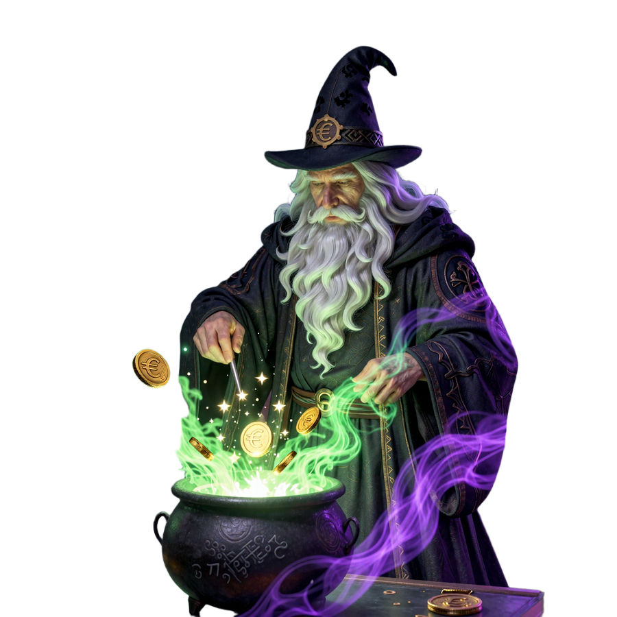 Casino Willkommensbonus & Promo-Elixiere im Labor von CasinoLab - alchemistische Szene mit Professor und Bonus Crab im CasinoLab Casino