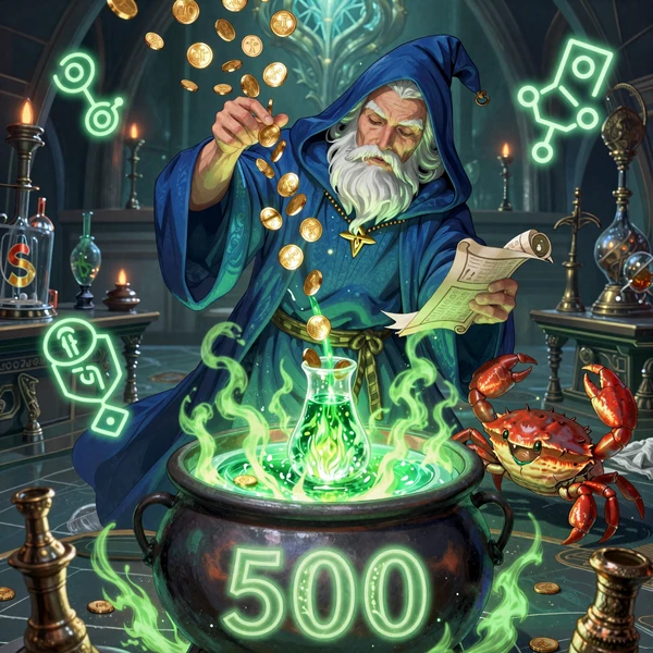 Willkommens-Elixier - 1. Einzahlung - alchemistische Illustration mit Professor und Bonus Crab im CasinoLab
